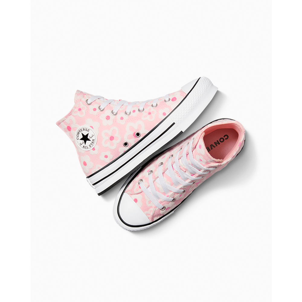 Converse Chuck Taylor All Star Lift Platform Flower Embroidery A06324C / pink