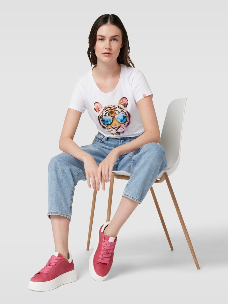 Sneaker mit Label-Details Modell 'Pink' in pink