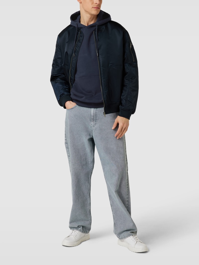 Hoodie mit Känguru-Tasche in dunkelblau