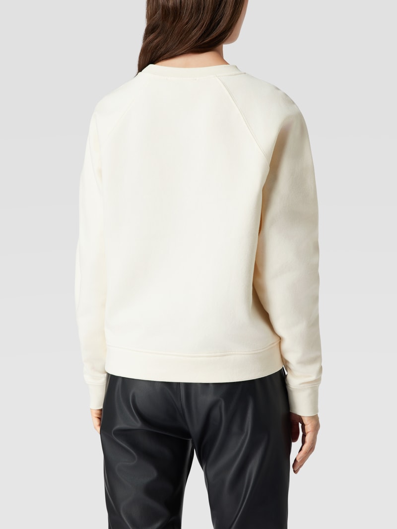 Sweatshirt mit Statement-Print in ecru