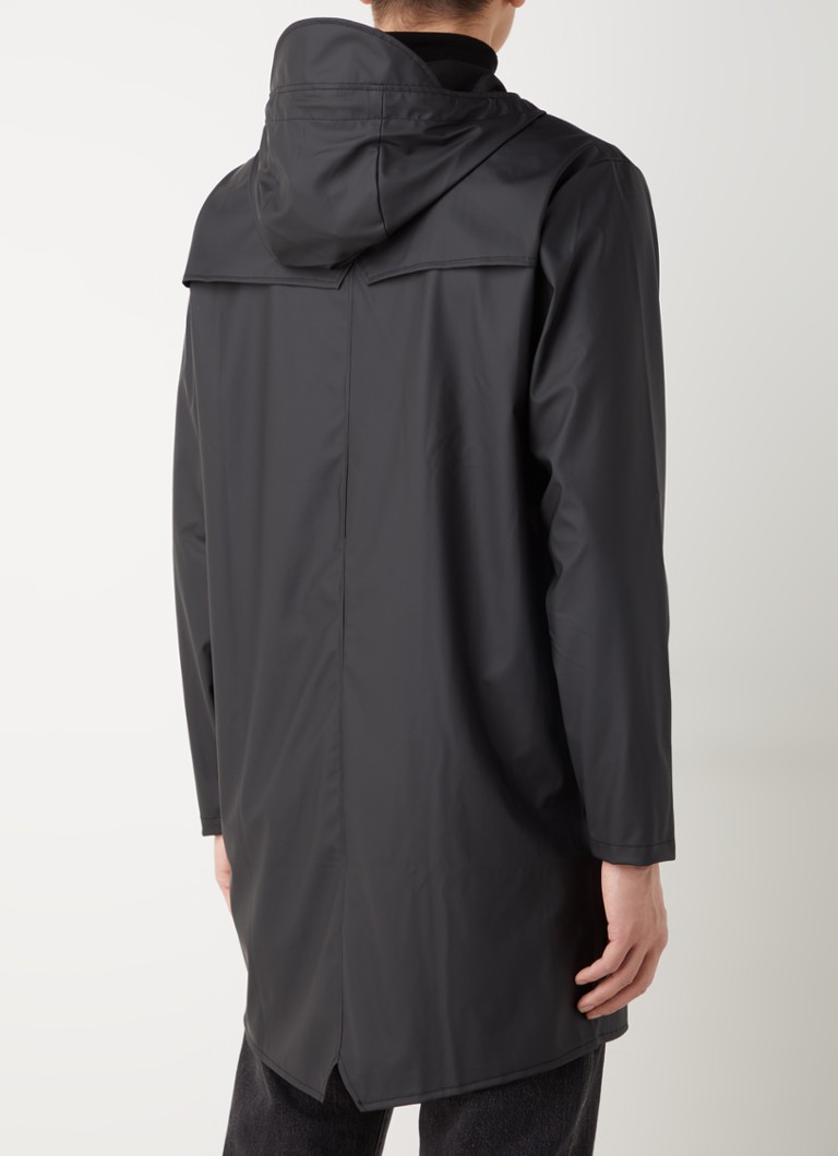 Rains lietus jaka ar kapuci un kabatām ar atlokiem - unisex