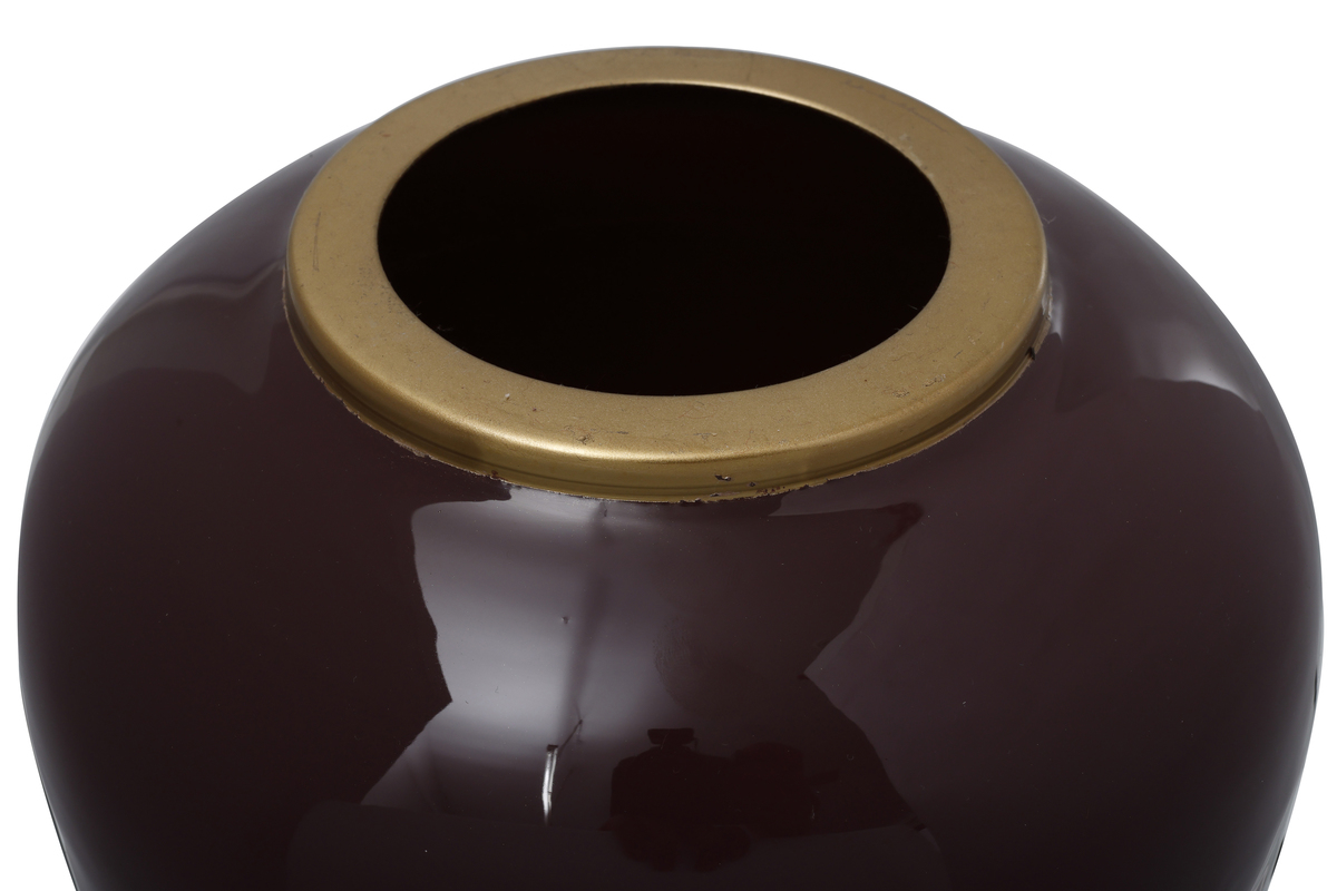 Kayoom Vase Art Deco 275 Bordeaux / Gold