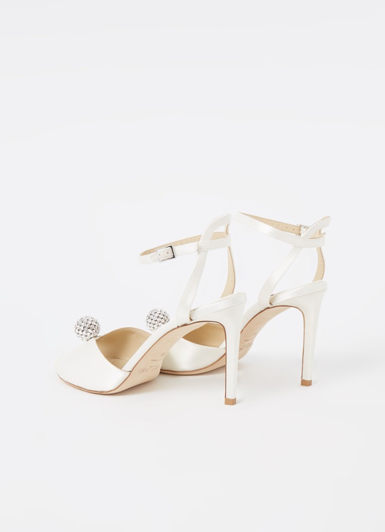 Jimmy Choo Sacora satenske sandale s detaljima od cirkona