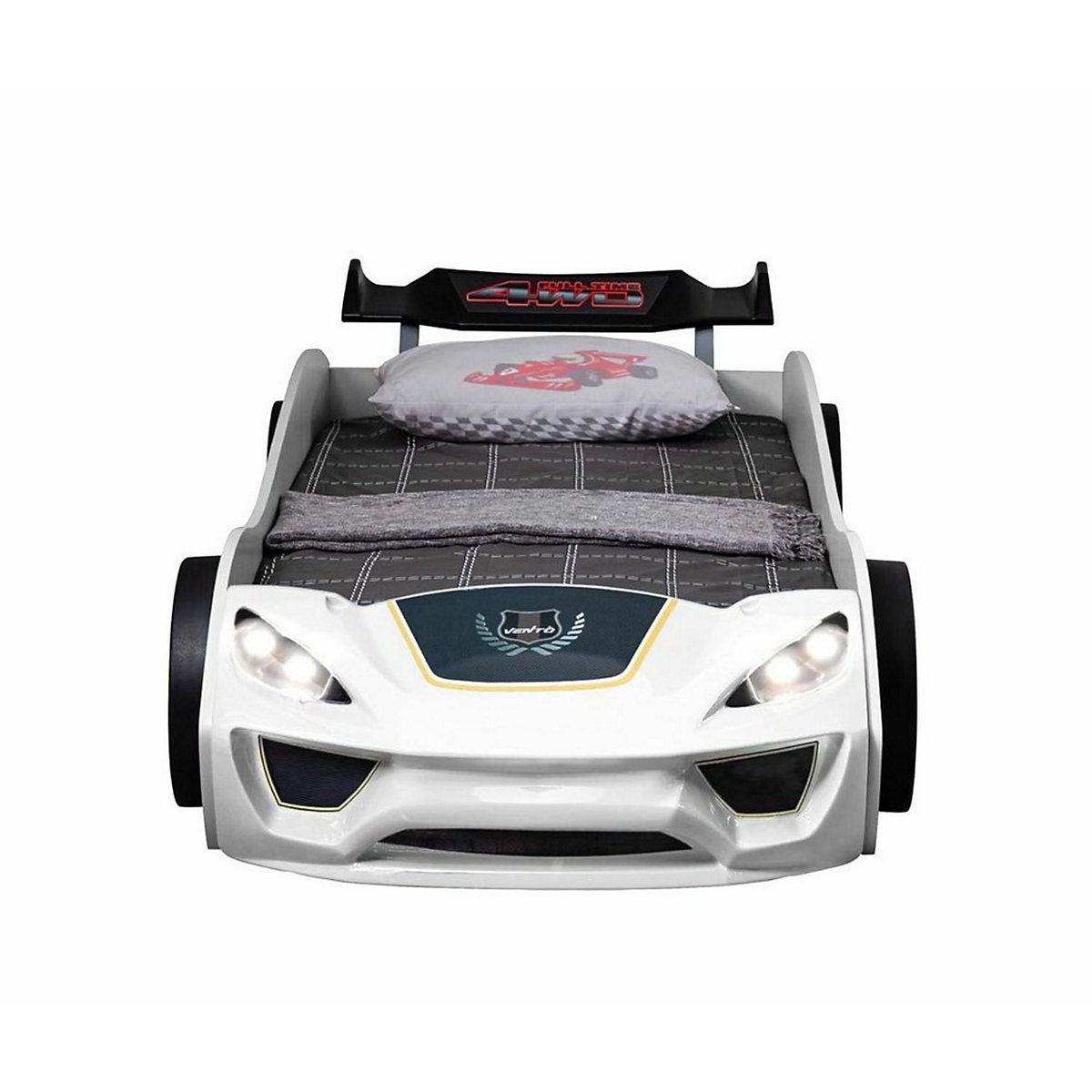 Autobett TURBO V2 im Rennwagen-Design mit Lattenrost