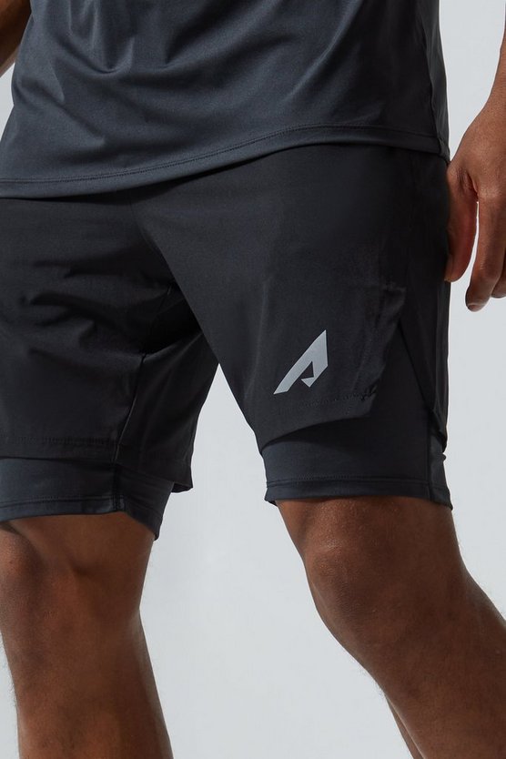 Reflektierende 2-in-1 Active Shorts