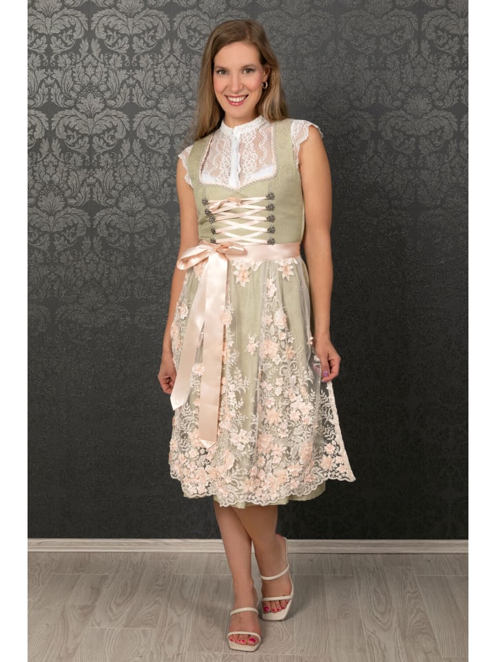 Edelnice Midi Dirndl Simona in grün günstig kaufen
