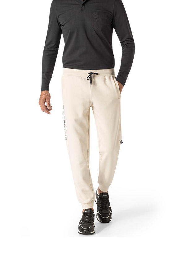 EA7, Sweatpants, Baumwolle, creme