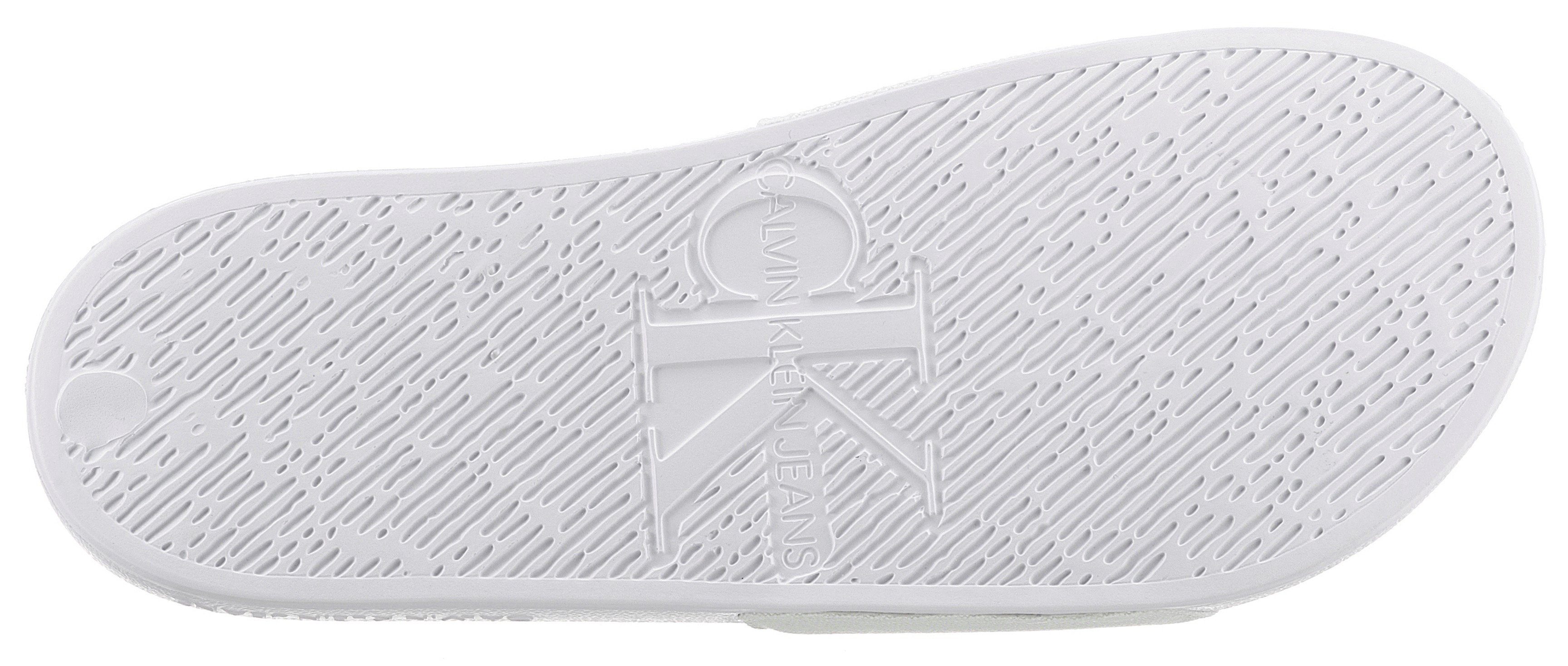 Calvin Klein Jeans Pantolette mit auffälligem Logo, E-Weite (schmal)