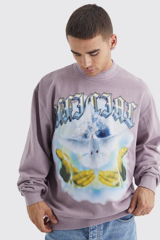 Oversize Sweatshirt mit Print