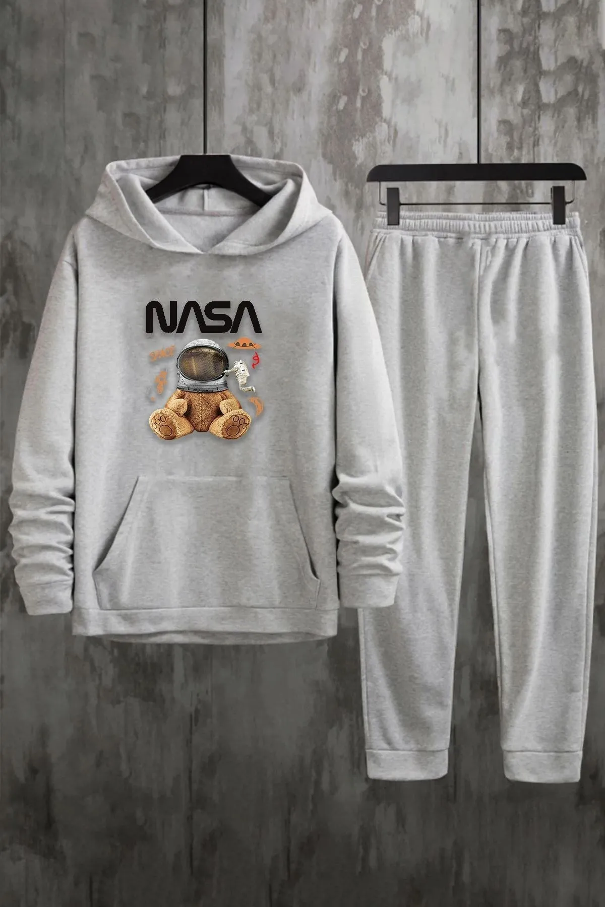 uyguntarz  Bedrucktes Unisex-Trainingsanzug-Set Nasabear