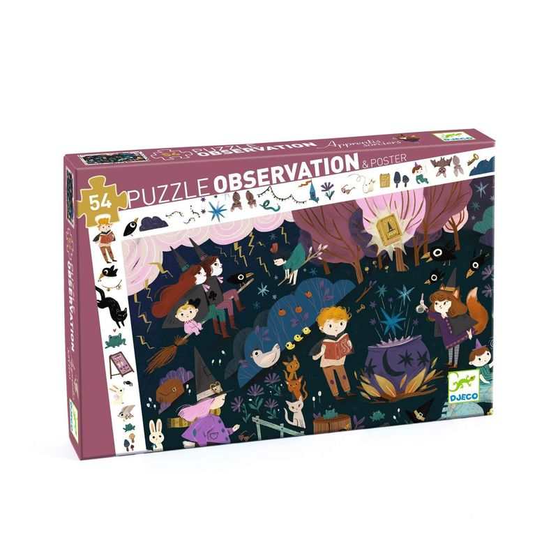 Puzzle observation Apprentis sorciers 54 pièces Djeco