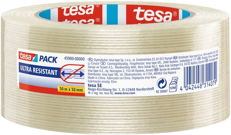 tesa Filamentband tesapack Ultra Resistant Transparent 50 mm (B) x 50 m (L) PP (Polypropylen) 4574