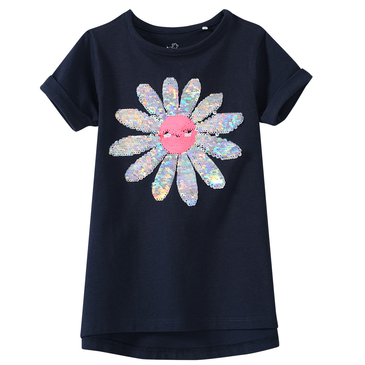 Mädchen T-Shirt mit Wendepailletten