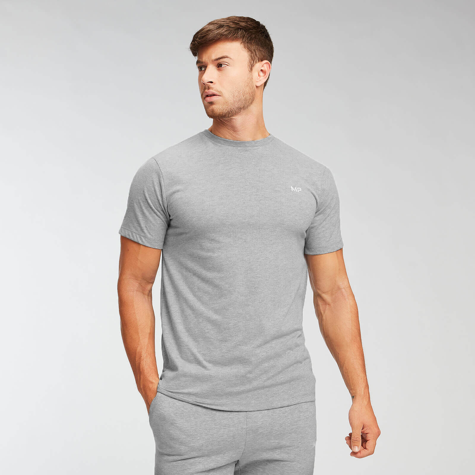 T-shirt MP pour hommes – Gris chiné