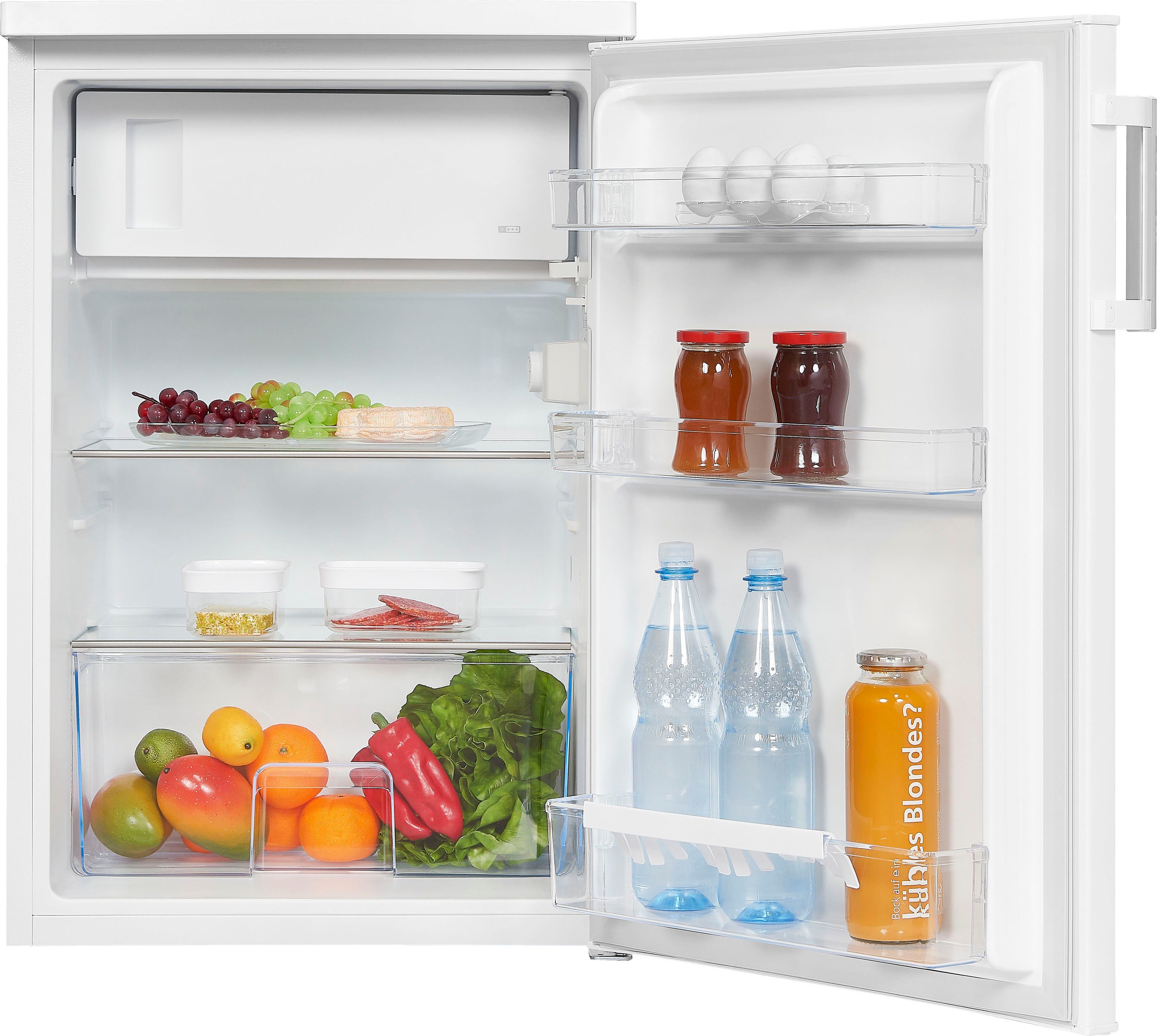 exquisit Kühlschrank KS16-4-H-010D weiss, 85 cm hoch, 56 cm breit