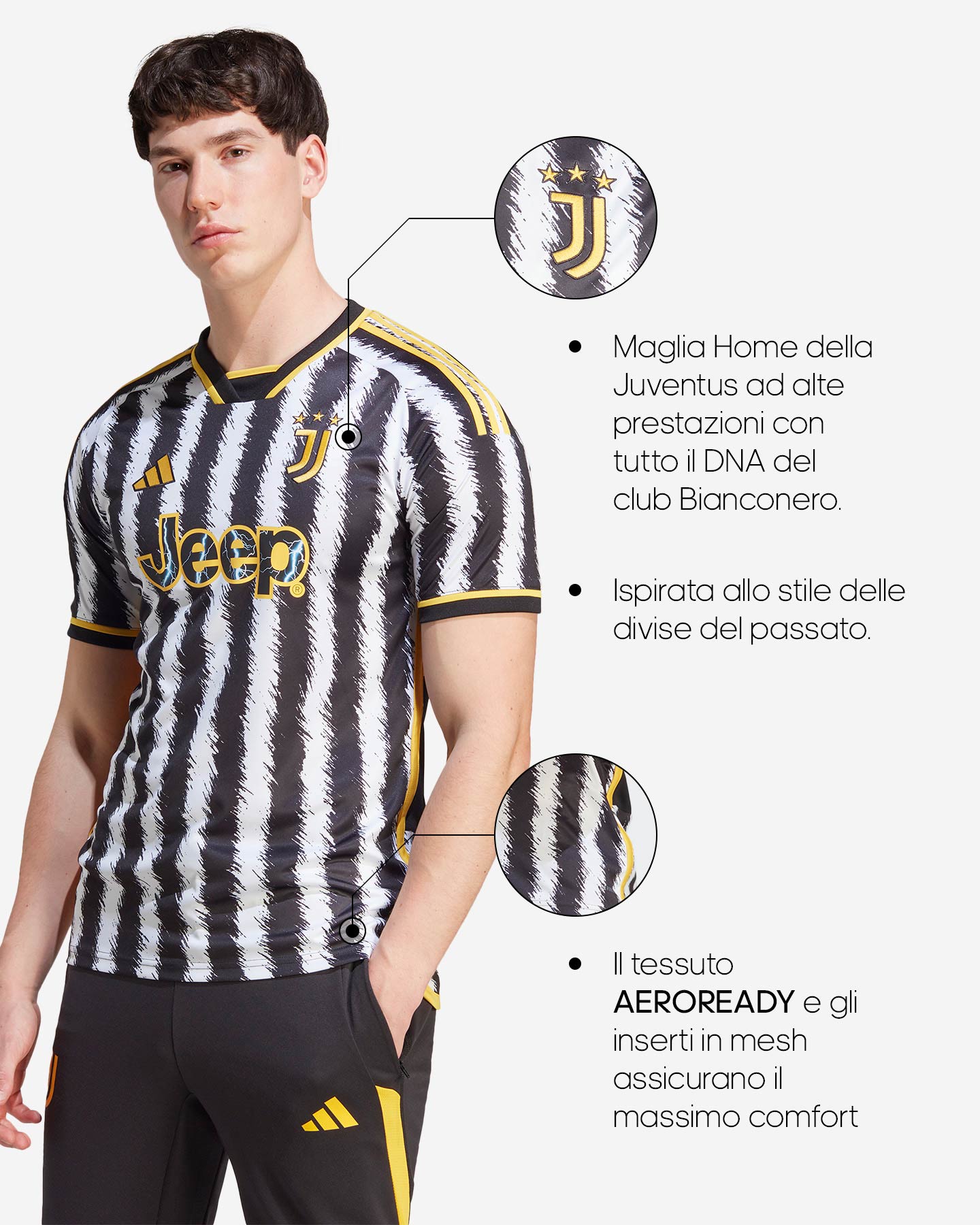 Oficiálny futbalový dres Adidas Juventus Home 23-24 M HR8256