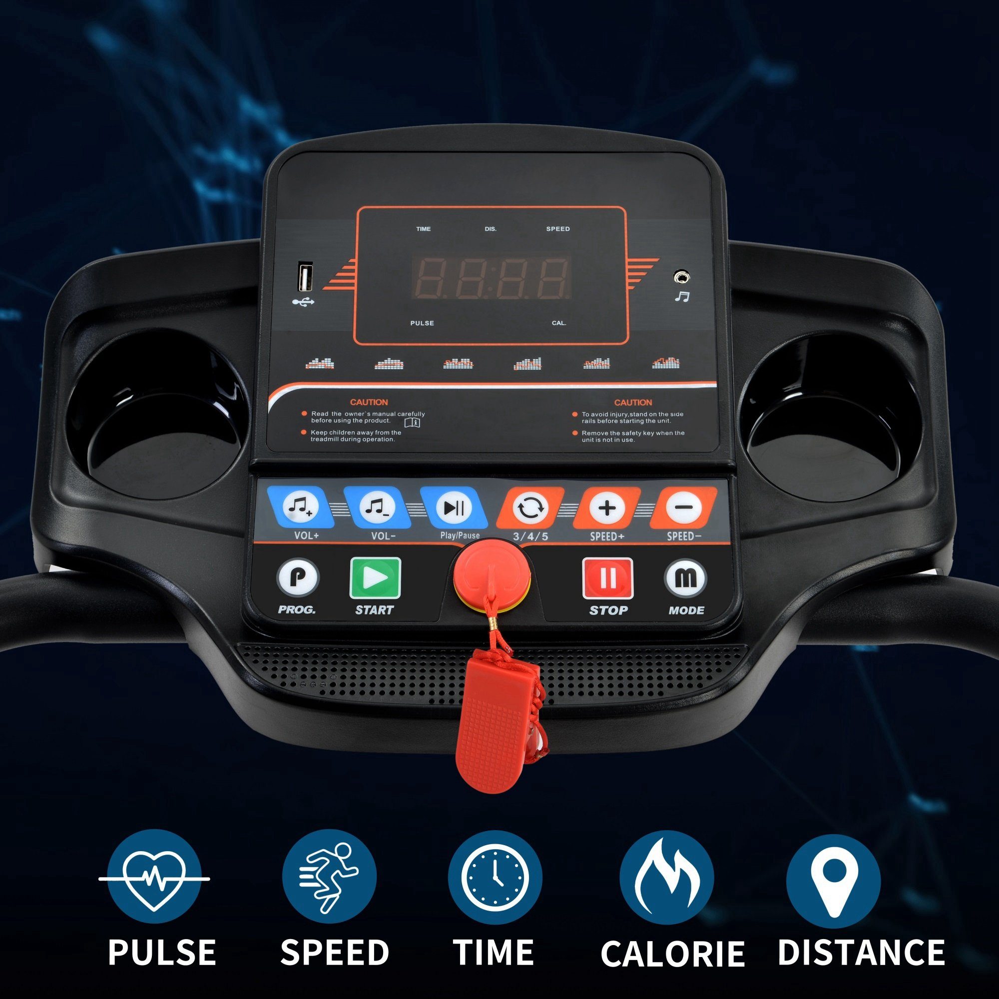 Mould King Laufband Faltbare Laufband mit Lautsprecher für Heimgymnastik-Fitness,Schwarz