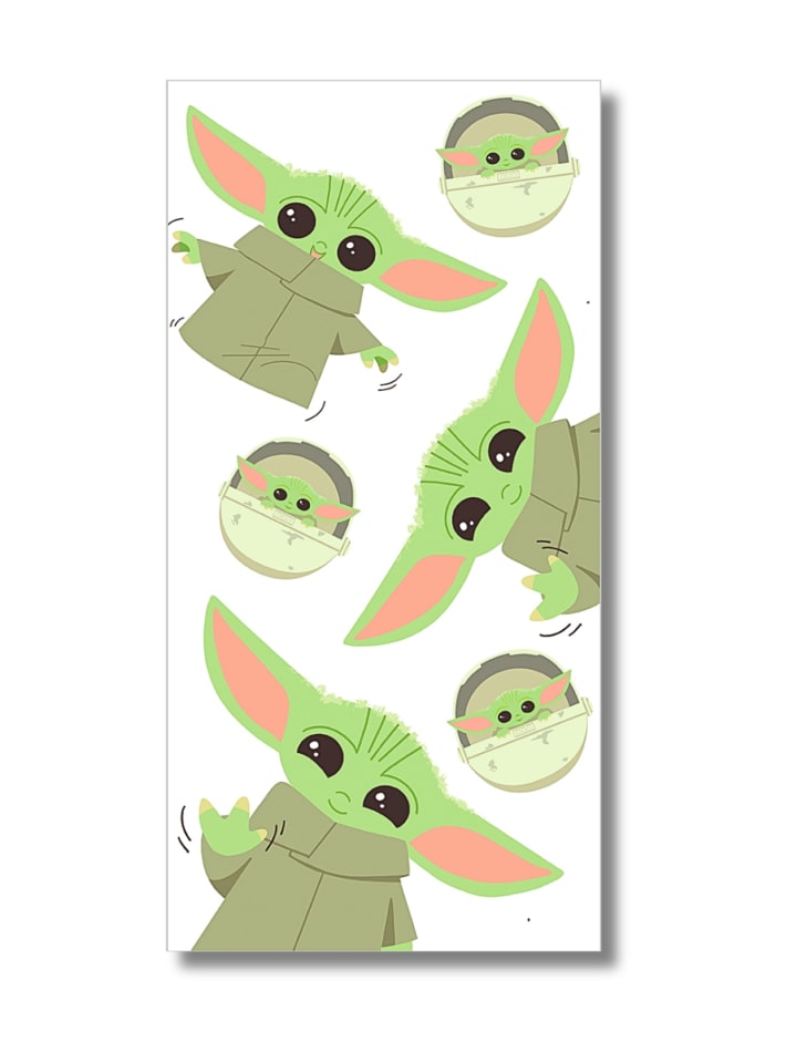 Star Wars Strand-/Badetuch Star Wars Baby Yoda   - (L) 140 cm x (B) 70 cm in Weiß günstig kaufen 140