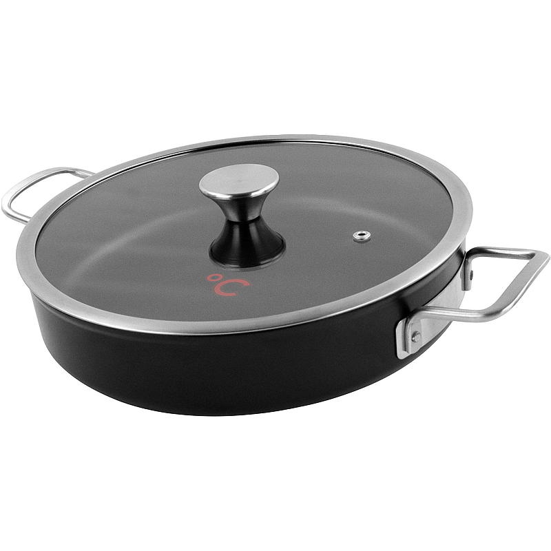 Cuisine Chef Stekegryte ø 28 cm lav m/glasslokk Chef