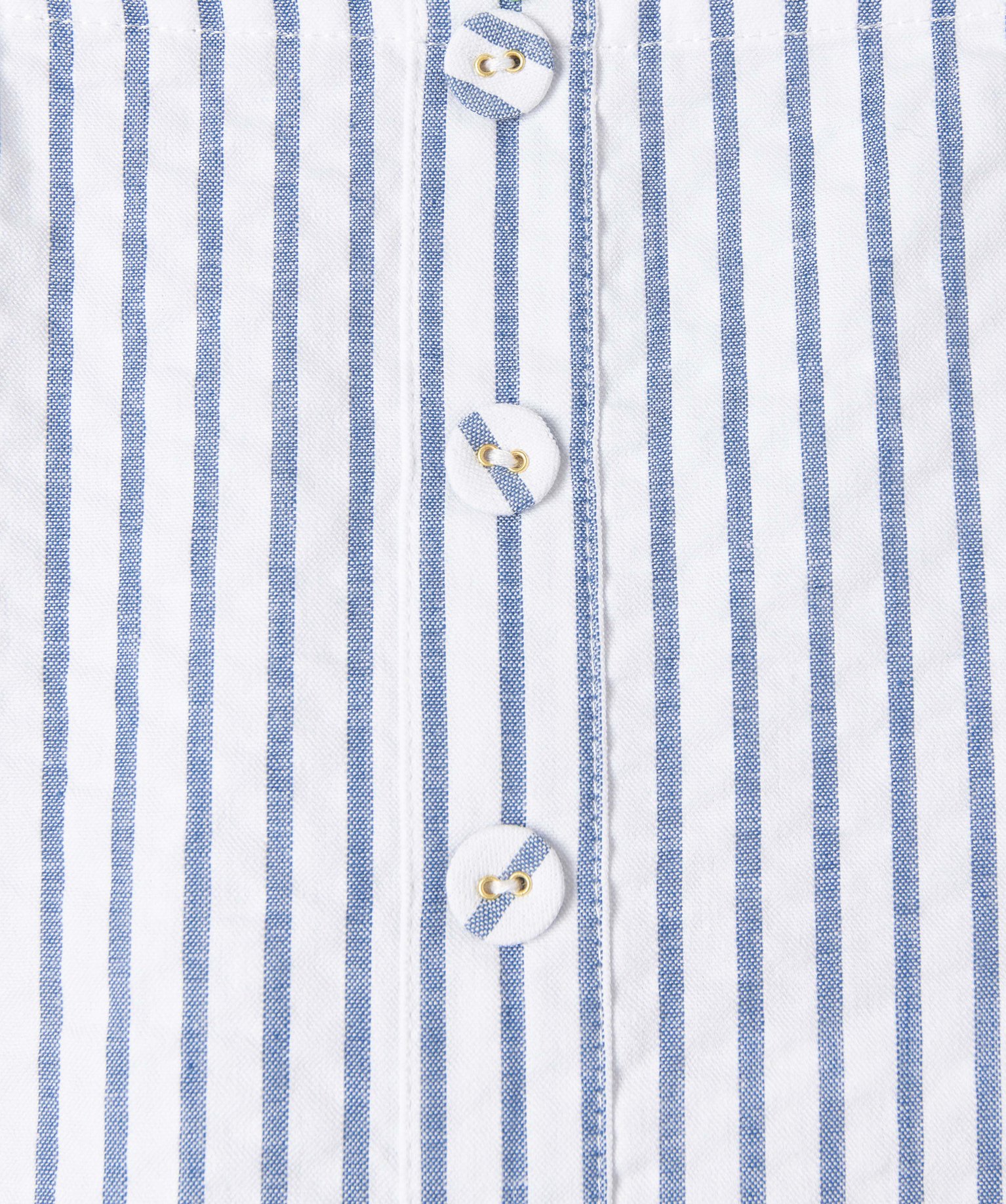 Chemise fille rayée avec manches volantées - LuluCastagnette raye | GEMO