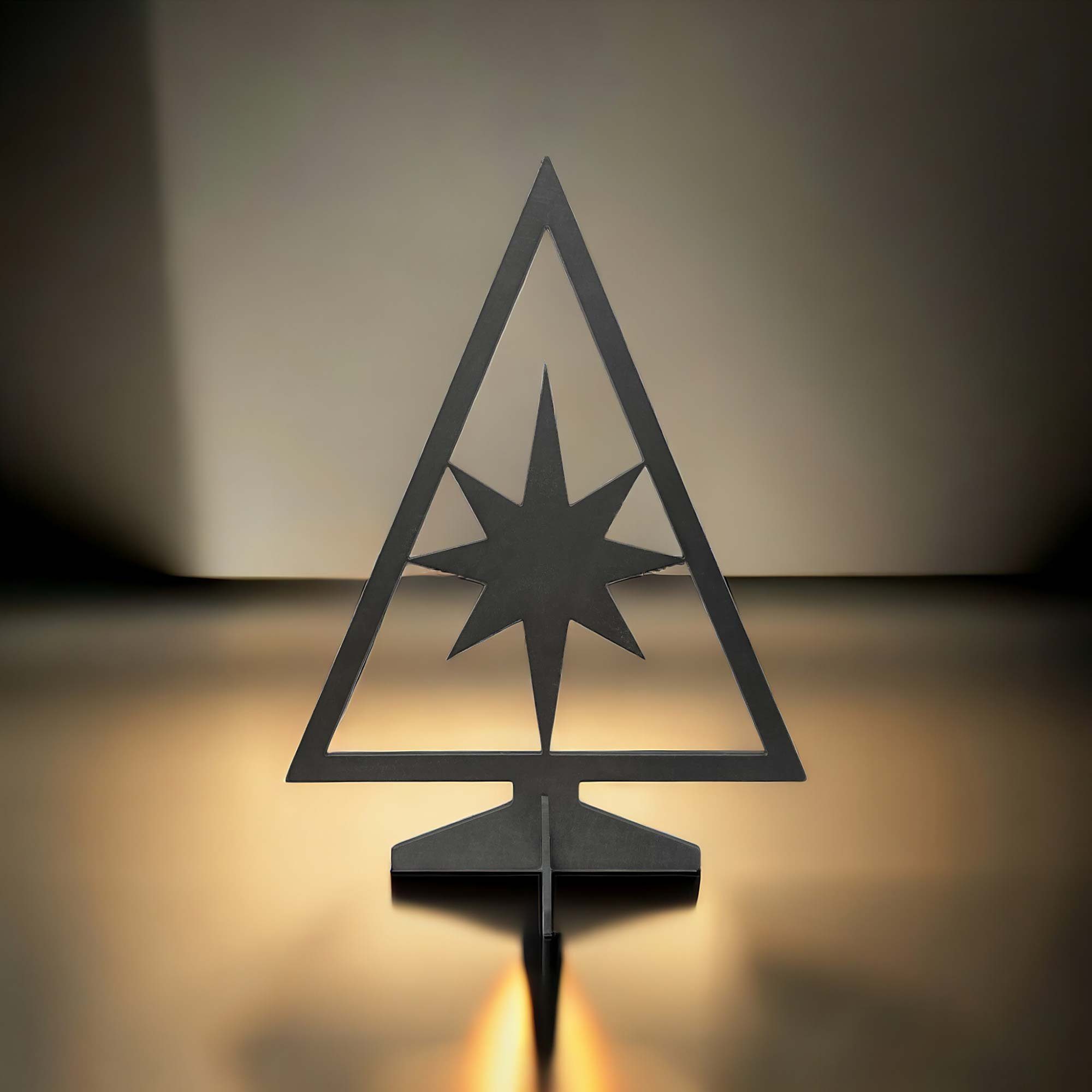 Creativ Metall Künstlicher Weihnachtsbaum, Stahl 4mm Innen u. Außen 30x40cm Industriestyle