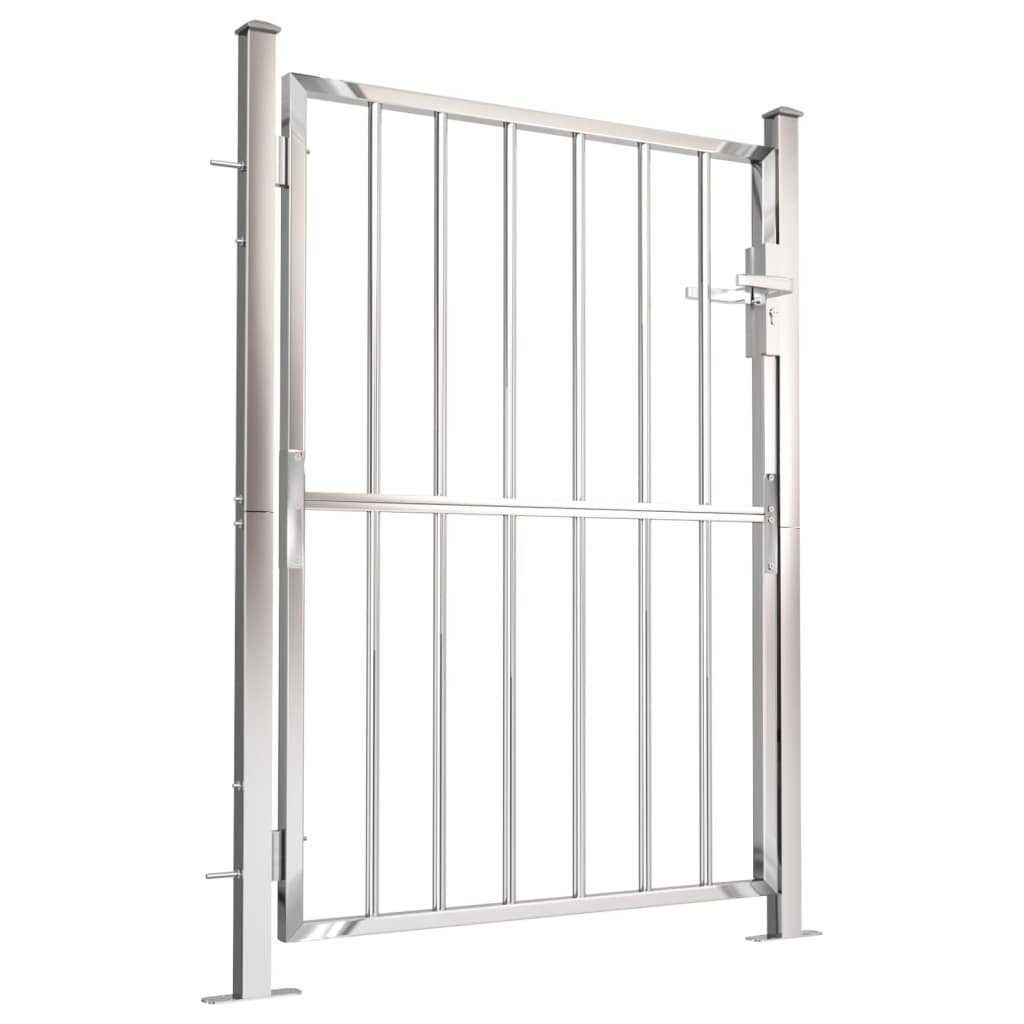 vidaXL Gartentor Gartentor 100x125 cm Edelstahl