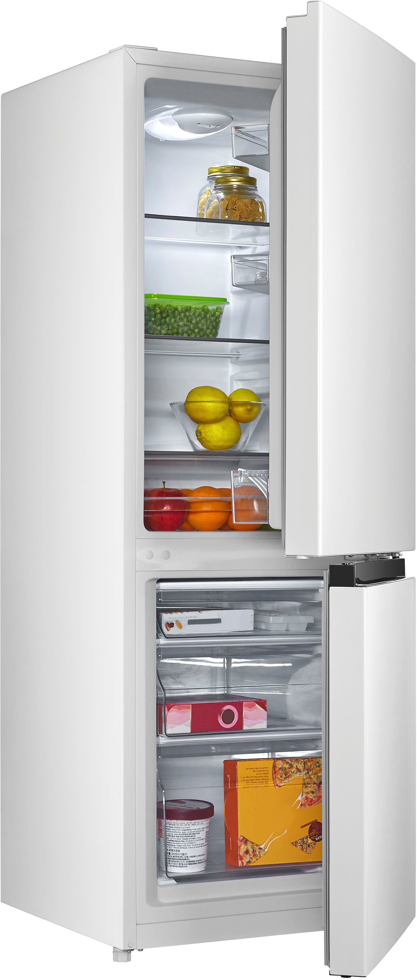Hanseatic Kühl-/Gefrierkombination HKGK14349DW, 143 cm hoch, 49,5 cm breit, Abtauautomatik, FreshZone