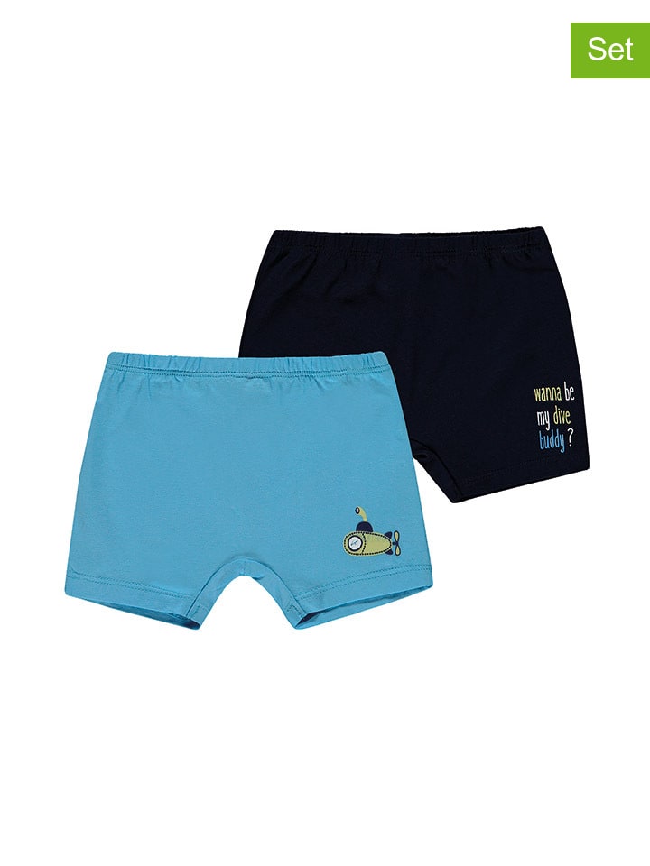 Kanz 2er-Set: Shorts in Dunkelblau/ Hellblau günstig kaufen