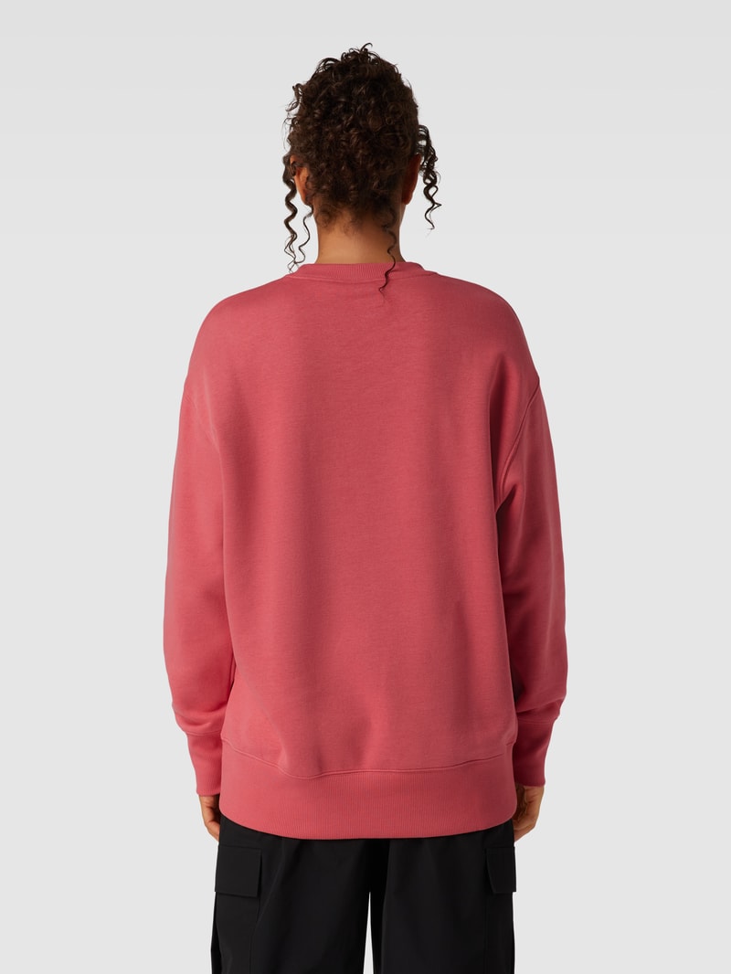 Sweatshirt mit Label-Stitching in altrosa