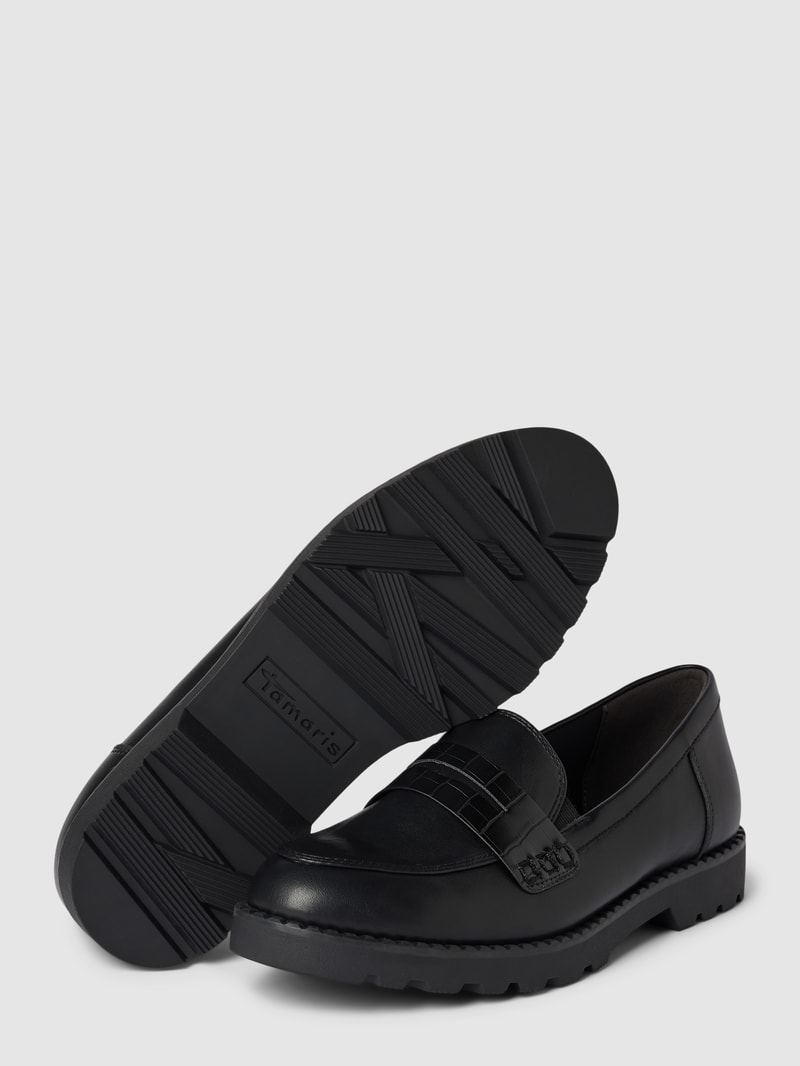 Penny-Loafer mit Schaftbrücke in schwarz