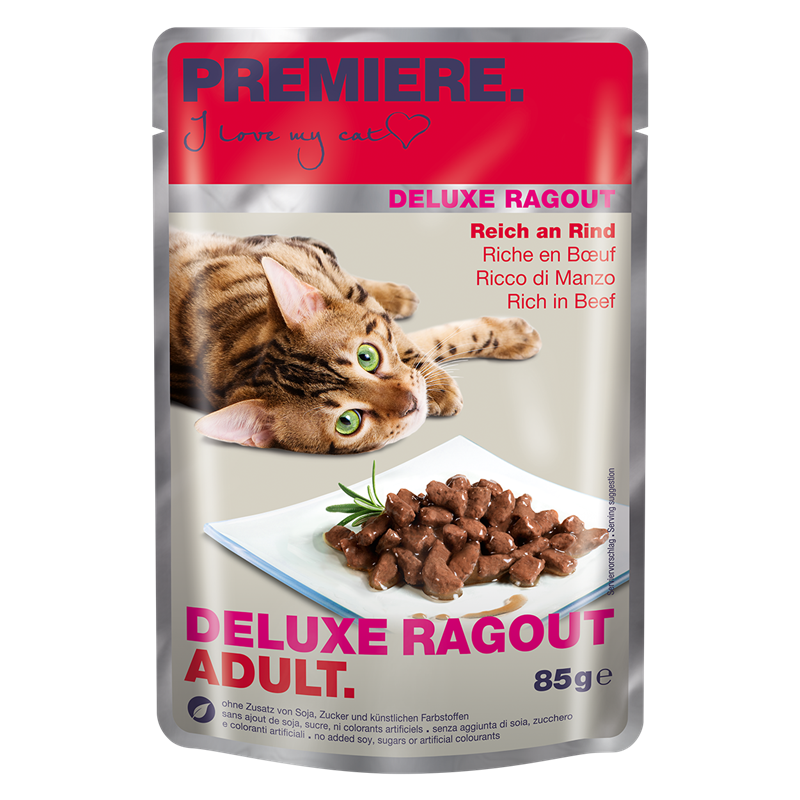 PREMIERE Nassfutter PREMIERE Deluxe Ragout Adult Reich an Rind 88x85 g