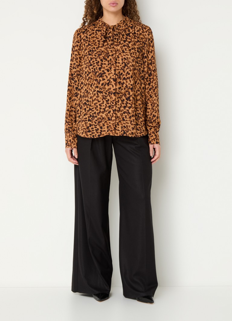 NYDJ Tunic with print and bow collar