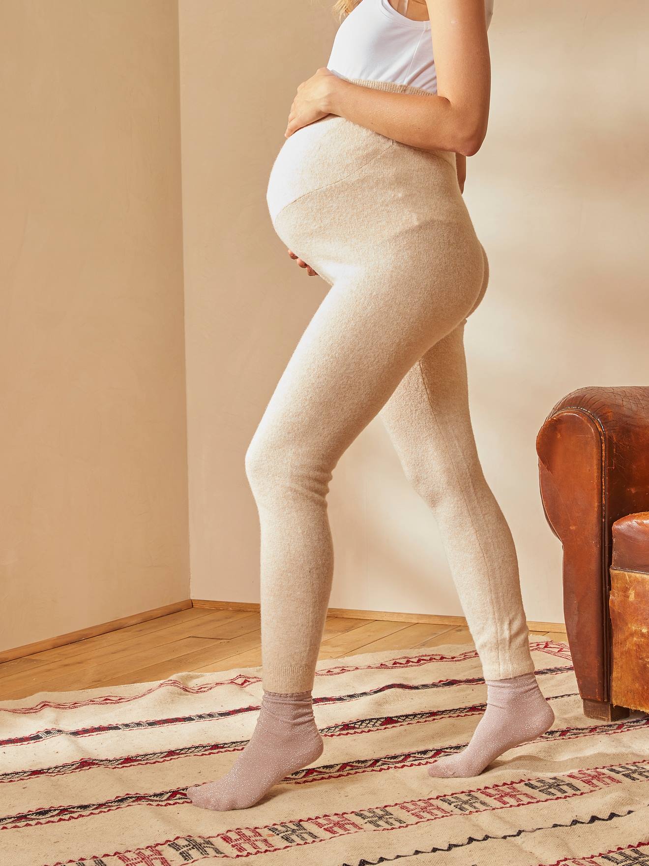 Vertbaudet Umstands-Leggings, Loungewear - beige