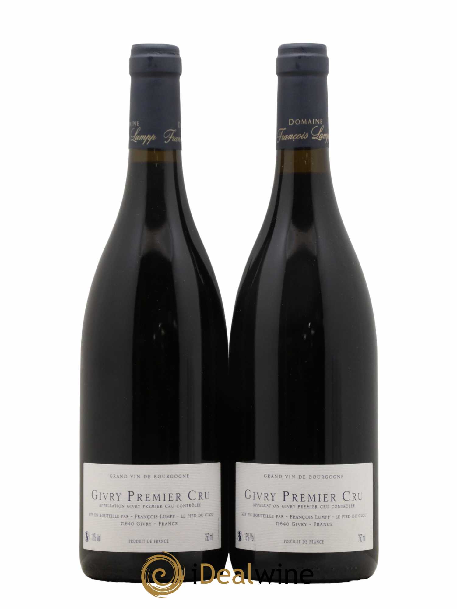 Givry 1er Cru Le Pied du Clou François Lumpp (Domaine)  2018 - Lot de 2 Bouteilles
