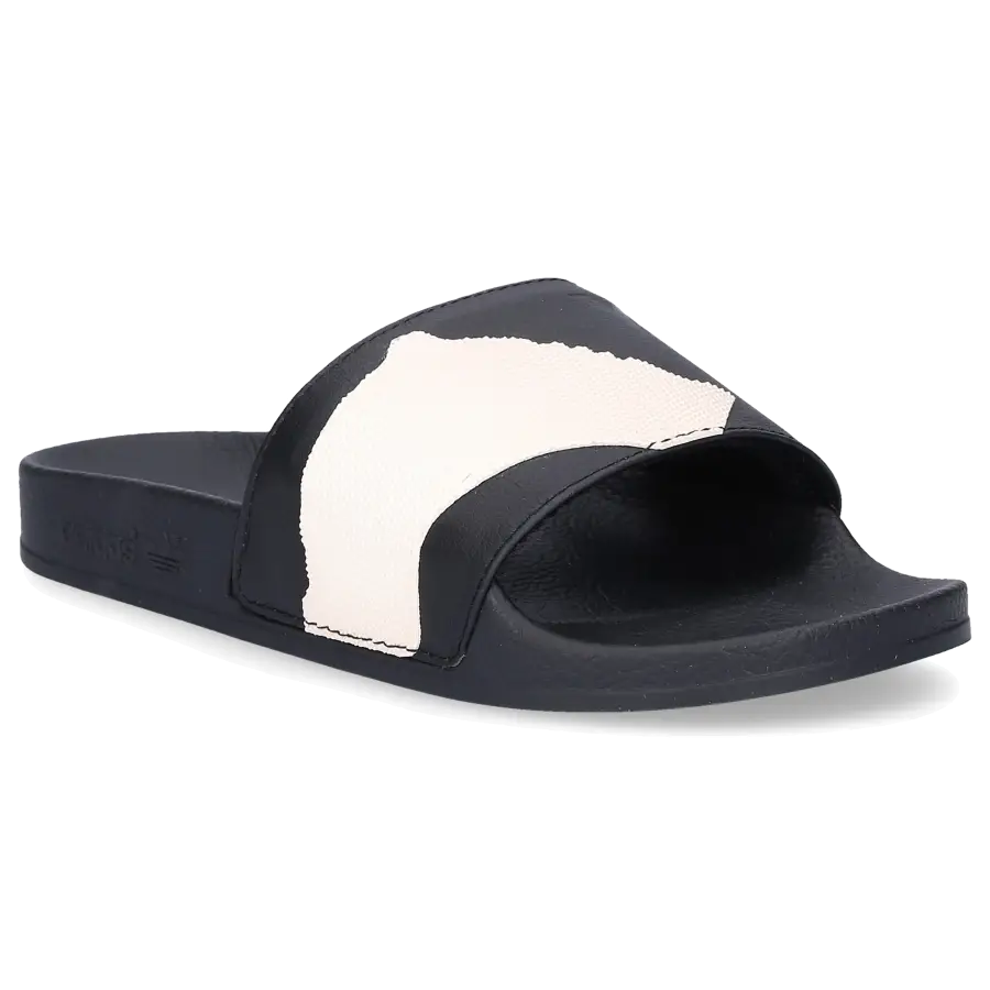 Y-3 - Badeschuhe ADILETTE AOP Kalbsleder - schwarz