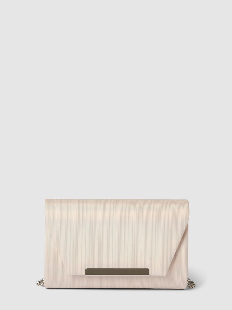 Handtasche mit Strukturmuster in metallic beige meliert