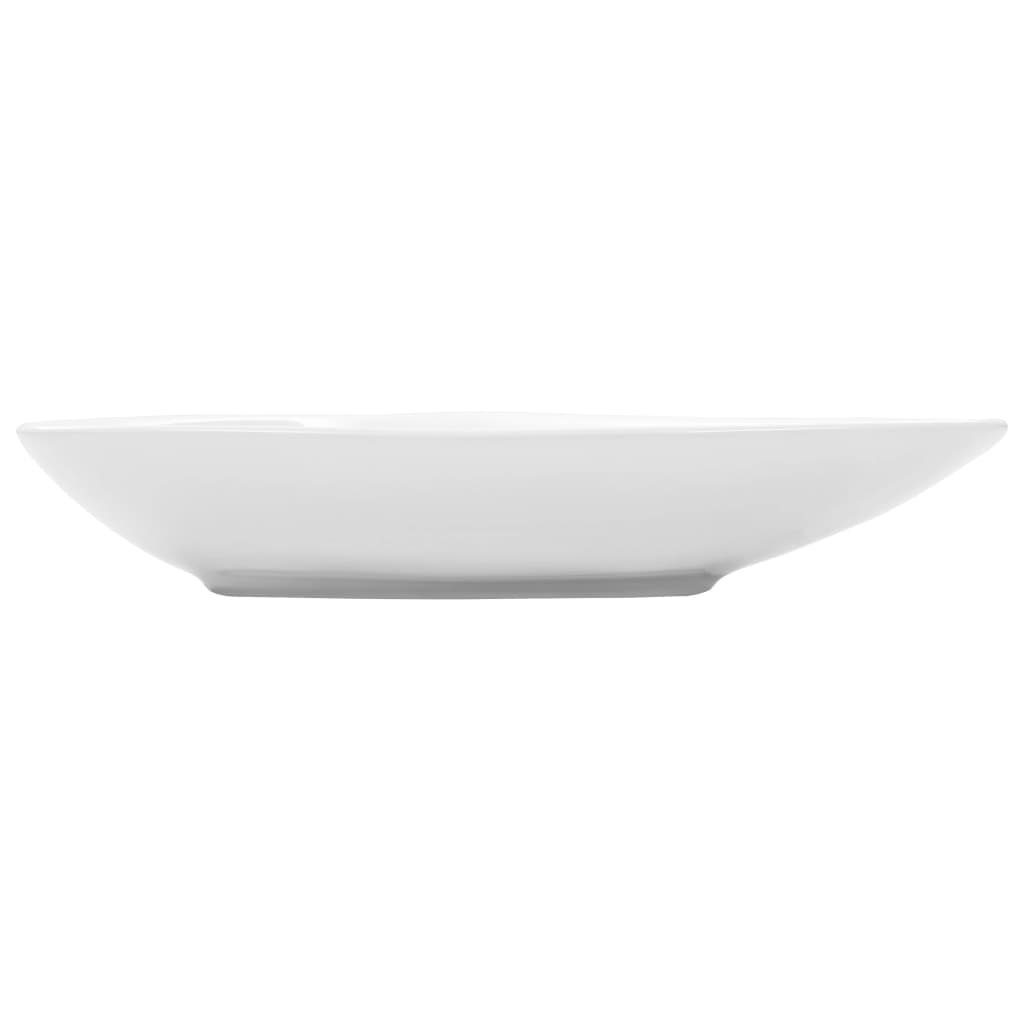 vidaXL Waschbecken Waschbecken Keramik Dreiecksform Weiß 645 x 455 x 115 mm