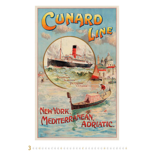 HISTORISCHE SCHIFFSPLAKATE 2024 - Kalender