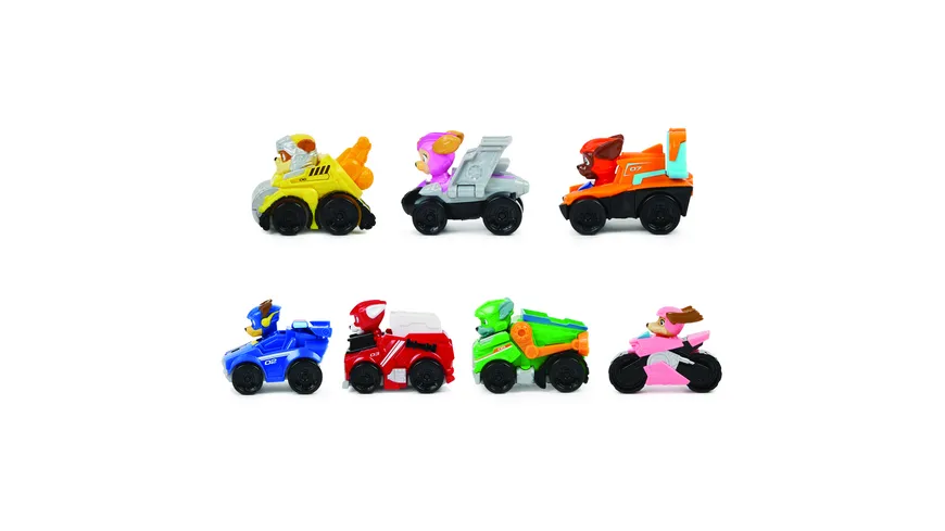 PAW Patrol: Der Mighty Kinofilm, 7-teiliges Pup Squad Racers-Geschenkset mit Liberty-Spielzeugauto
