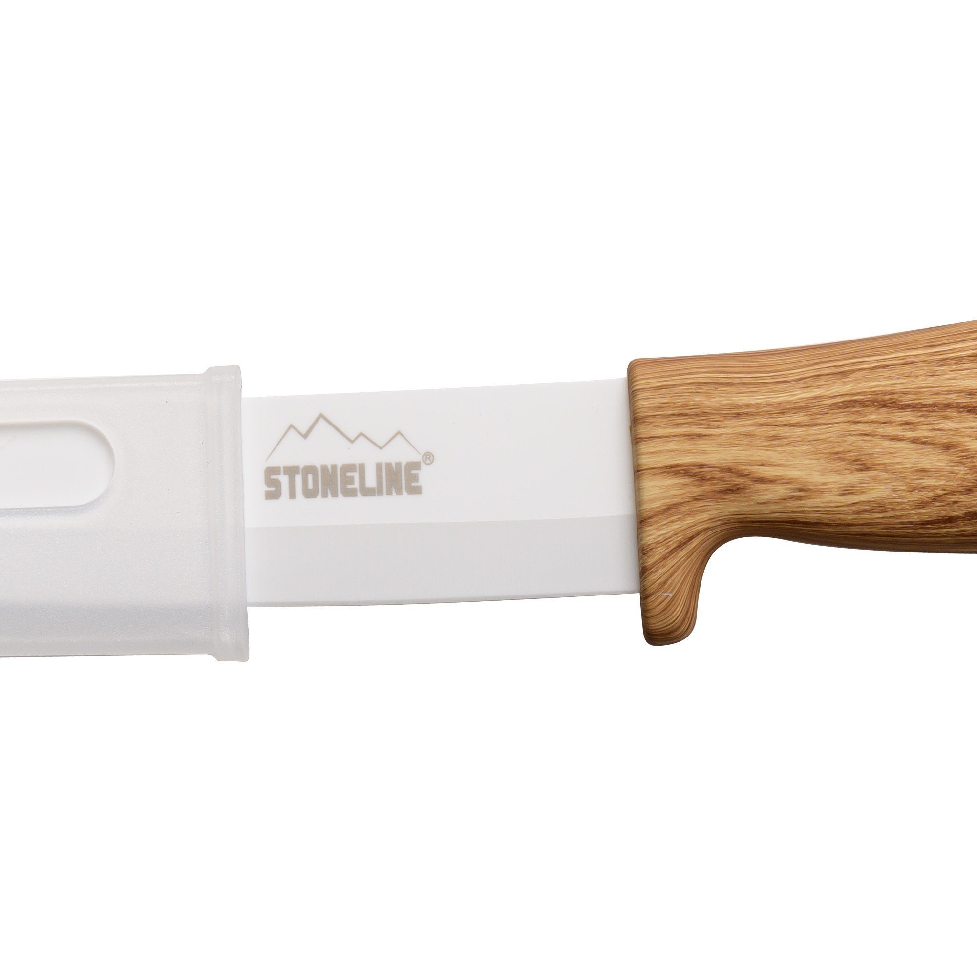 STONELINE Messer-Set (Messer-Set, 1x Chefmesser ca. 28 cm), mit Klingenschutz, Holzoptik-Griffe, Designed in Germany