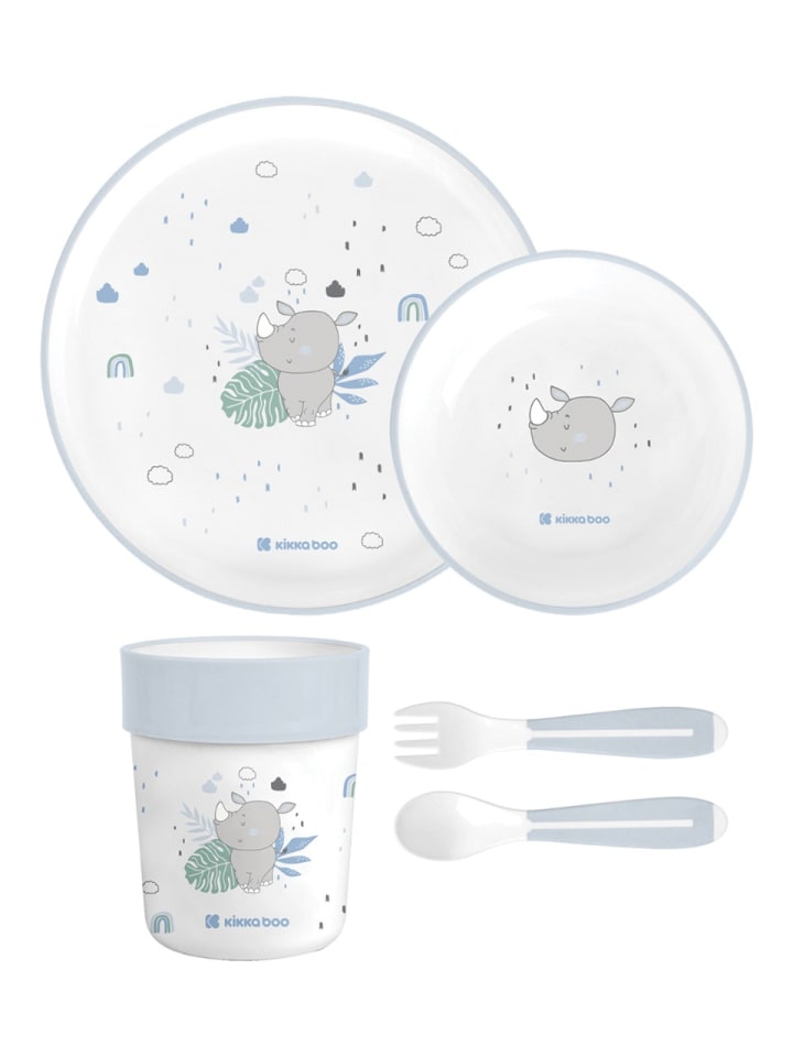 Kikkaboo Geschirr Set Savanna 5-teilig in blau günstig kaufen onesize