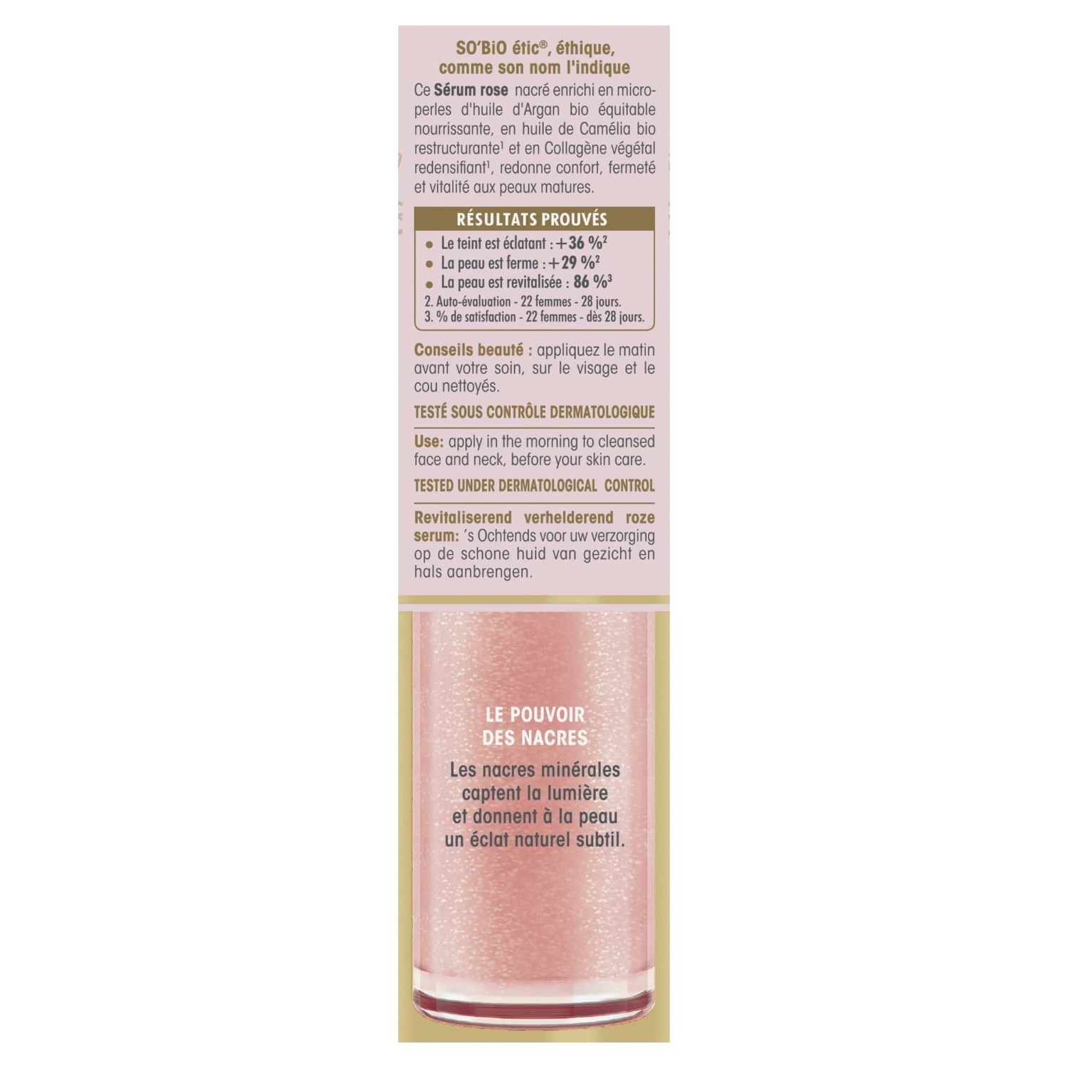 SO BiO étic Revitalisierendes Rosen-Serum, Kostbares Arganöl für reife Haut
