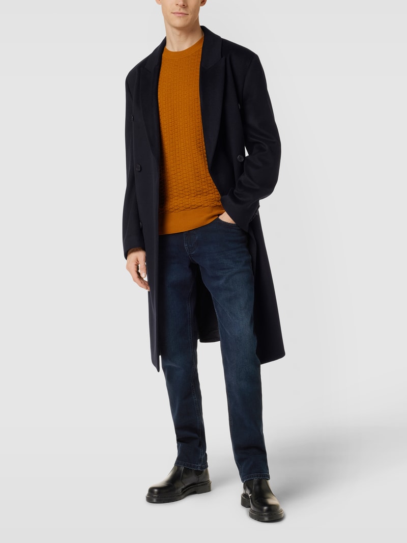 Mantel mit Reverskragen Modell 'Skye' in dunkelblau