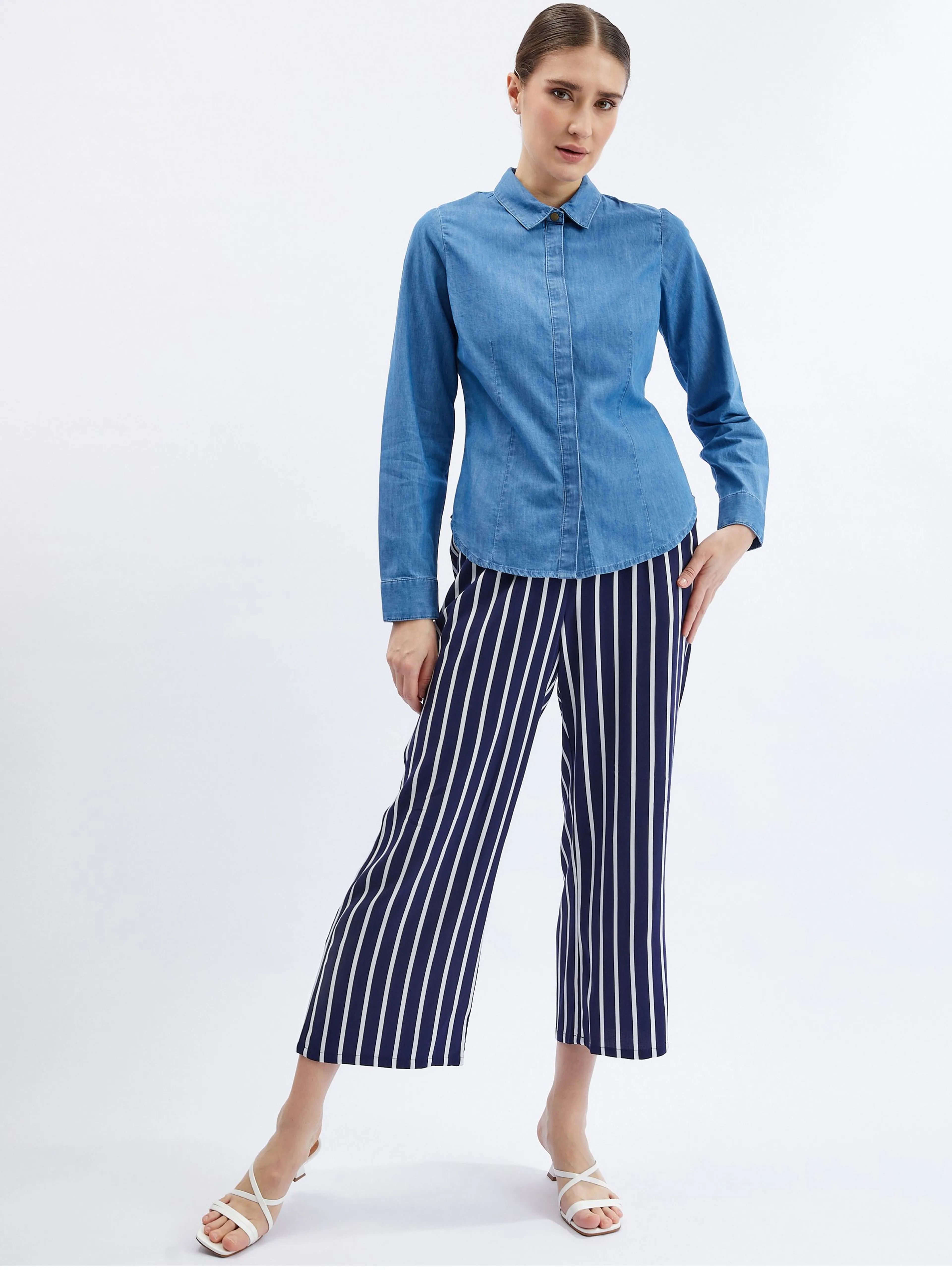Blaues Damen-Denim-Shirt ORSAY