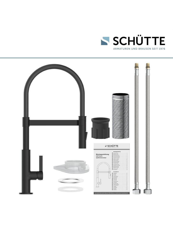 Schütte Küchenarmatur MIAMI in Schwarz mit Brause - (L) 26 x (B) 5 x (H) 46 cm günstig kaufen 0