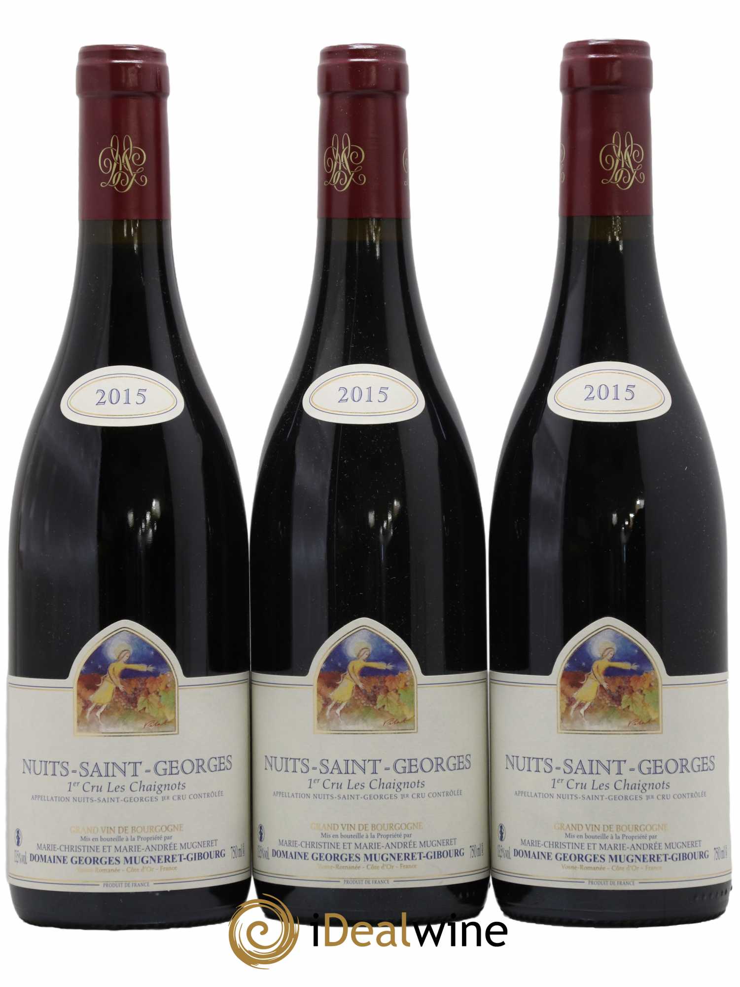 Nuits Saint-Georges 1er Cru Les Chaignots Mugneret-Gibourg (Domaine)  2015 - Lot de 3 Bouteilles