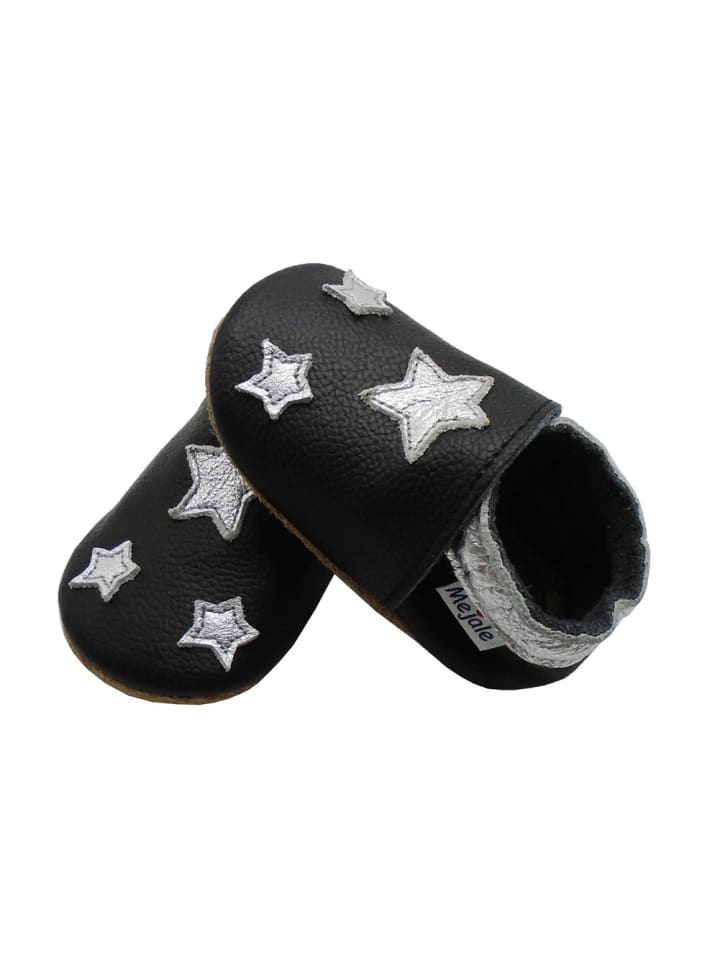 Yalion Baby Krabbelschuhe in Sterne Schwarz günstig kaufen 25/26