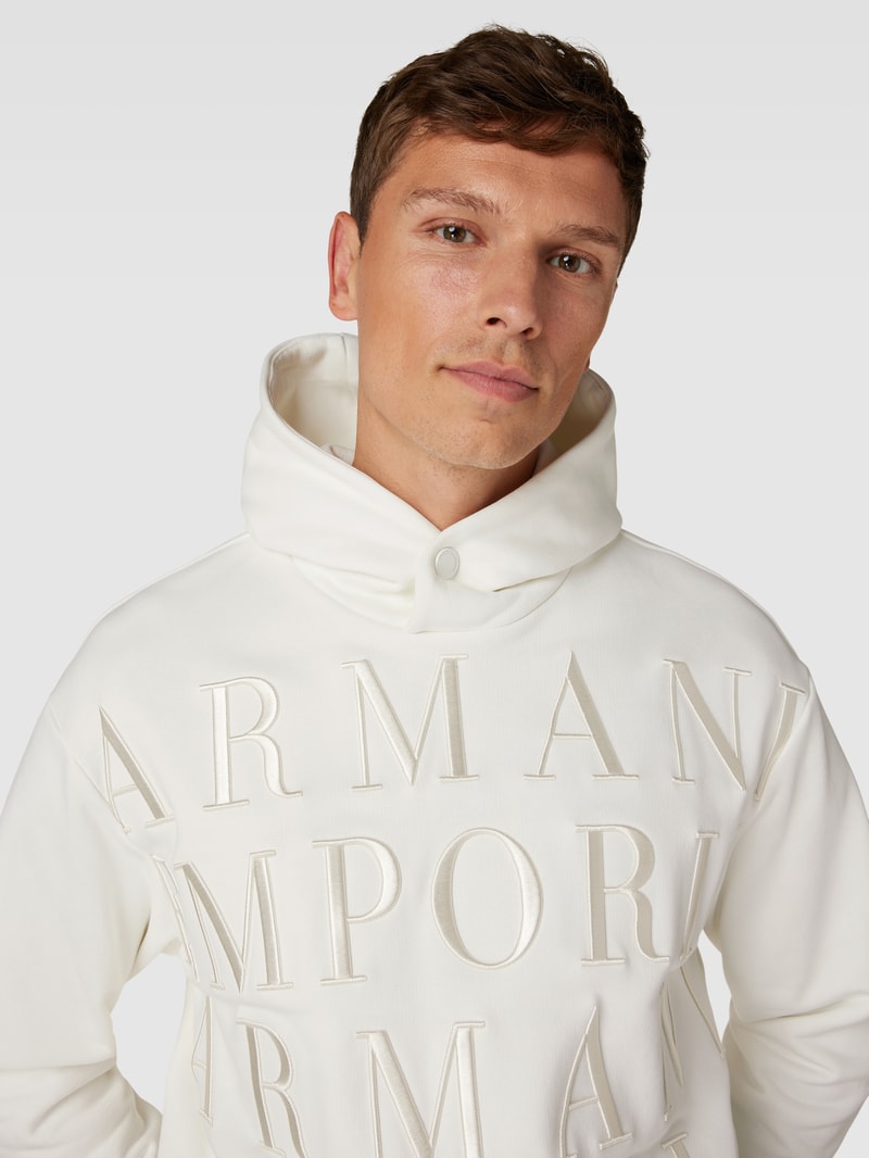 Hoodie mit überschnittenen Schultern Modell 'KANGAROO HD 2.0' in weiß