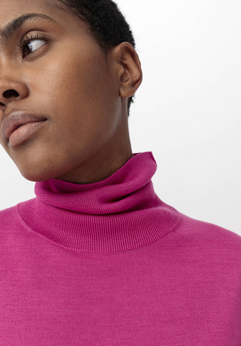 Rollkragenpullover aus reiner Bio-Merinowolle