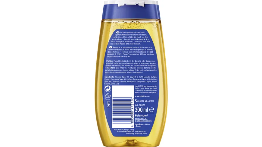 NIVEA Reichhaltiges Pflegendes Duschöl 200 ml